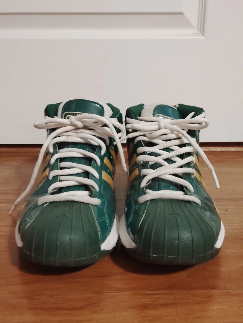 Adidas Pro Model 2G SVSM LeBron James Green Gold Shoes Size 11